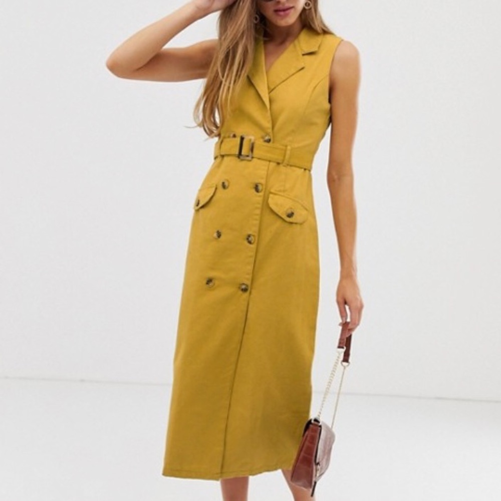 ASOS DESIGN sleeveless trench dress